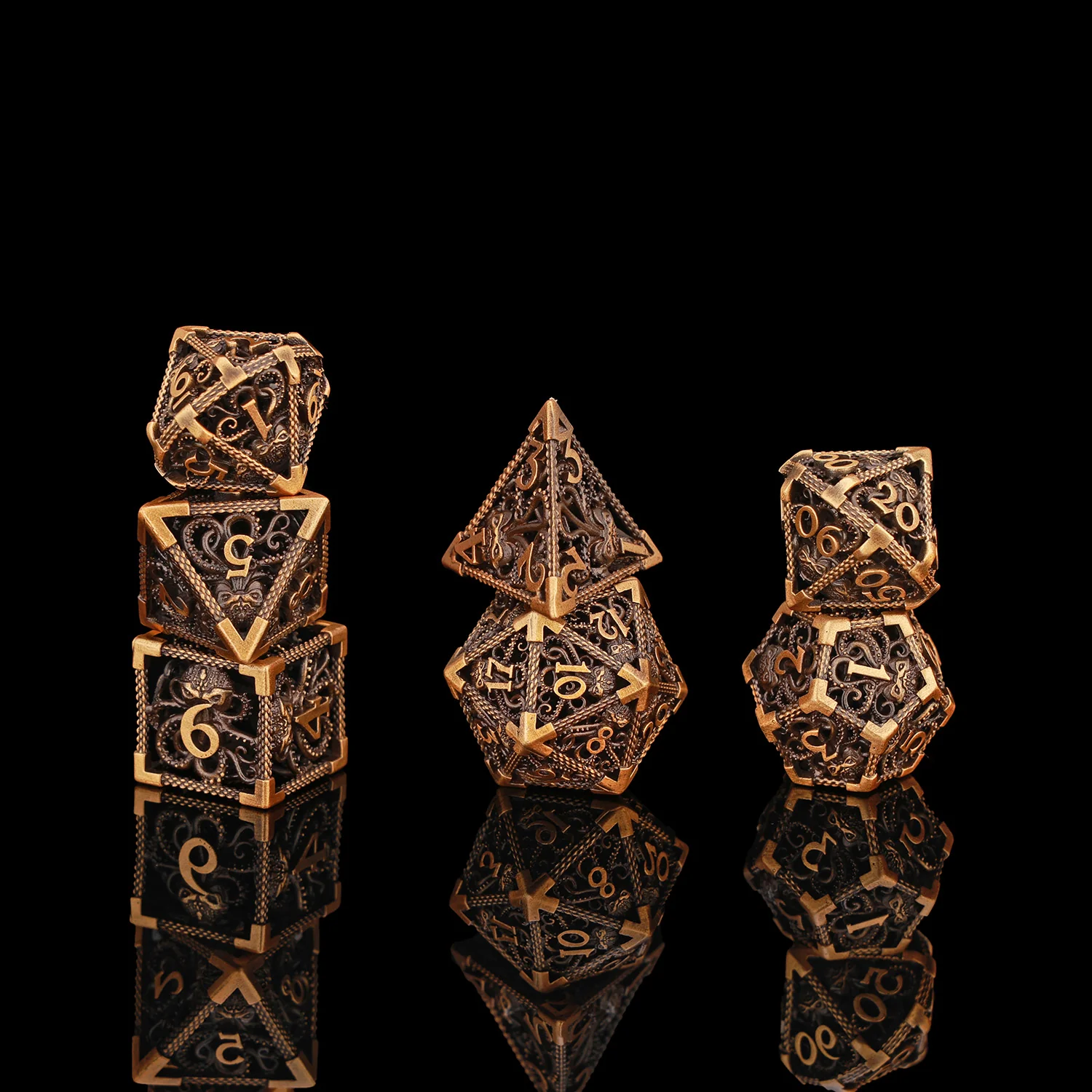 Octopus Metal Polyhedral Dice - Image 2