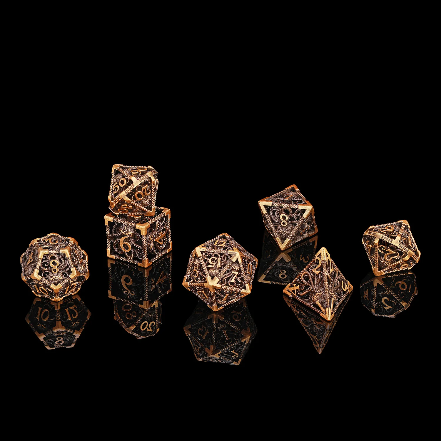 Octopus Metal Polyhedral Dice - Image 4